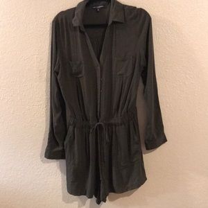 Olive Green Long Sleeve Romper Size L